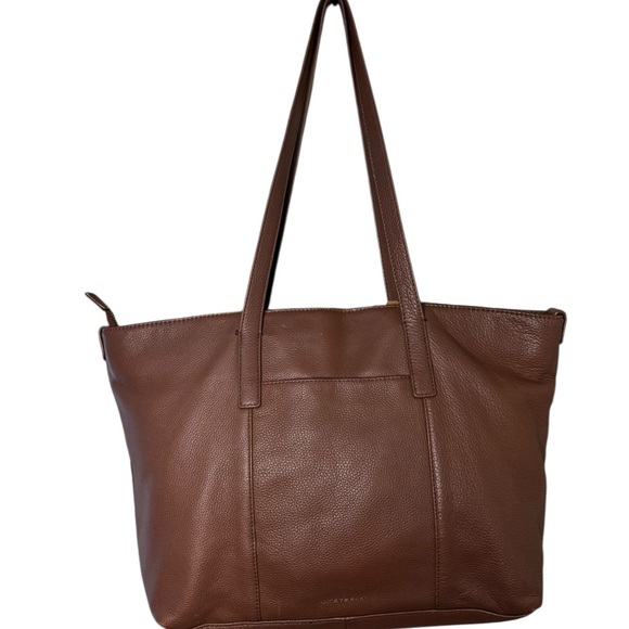 Lucky Brand Leather Tote with Clover charm - Picture 2 of 13